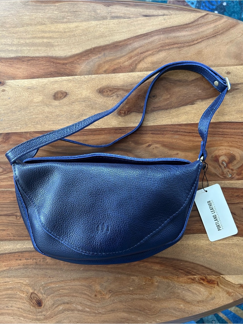 Portland Leather Medium Koala Sling Bag in Cobalt blue - Picture 2 of 3
